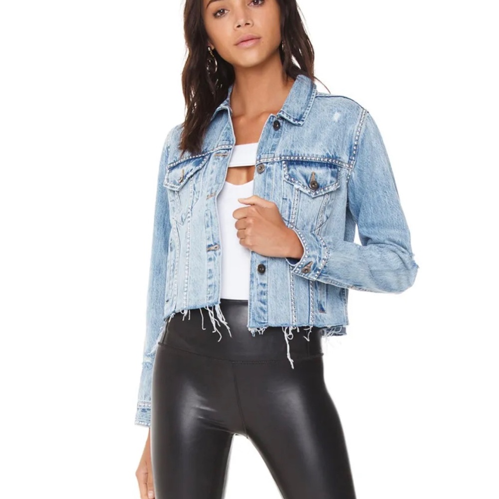 Pistola naya studded jean jacket sz XS NWT - Picture 2 of 8